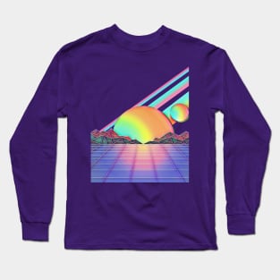 80s Airbrush  Retro Graphic Long Sleeve T-Shirt